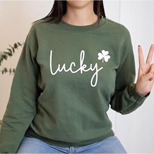 XXL Green 'Lucky' Sweatshirt Never Worn